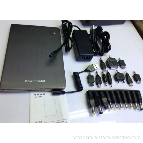 16000mAh Ultra-thin Stylish USB 5V & DC 12V 16V 19V Output P
